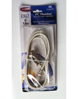 Belkin PC Monitor 6' Extension Cable Pro Series • VGA/SVGA • NEW Retail Package