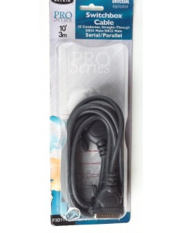 Belkin Switchbox Cable 10' Pro Series • DB25M-DB25M • 25 conductor Straight Thru • NEW Retail Package