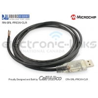 USB-to-TTL Shielded Cable, Prolific, 6 ft/1.8m, CLEAR • MICROCHIP RN-SRL-PRO3V-CLR • NEW