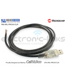 USB-to-TTL Shielded Cable, Prolific, 6 ft/1.8m, CLEAR • MICROCHIP RN-SRL-PRO3V-CLR • NEW